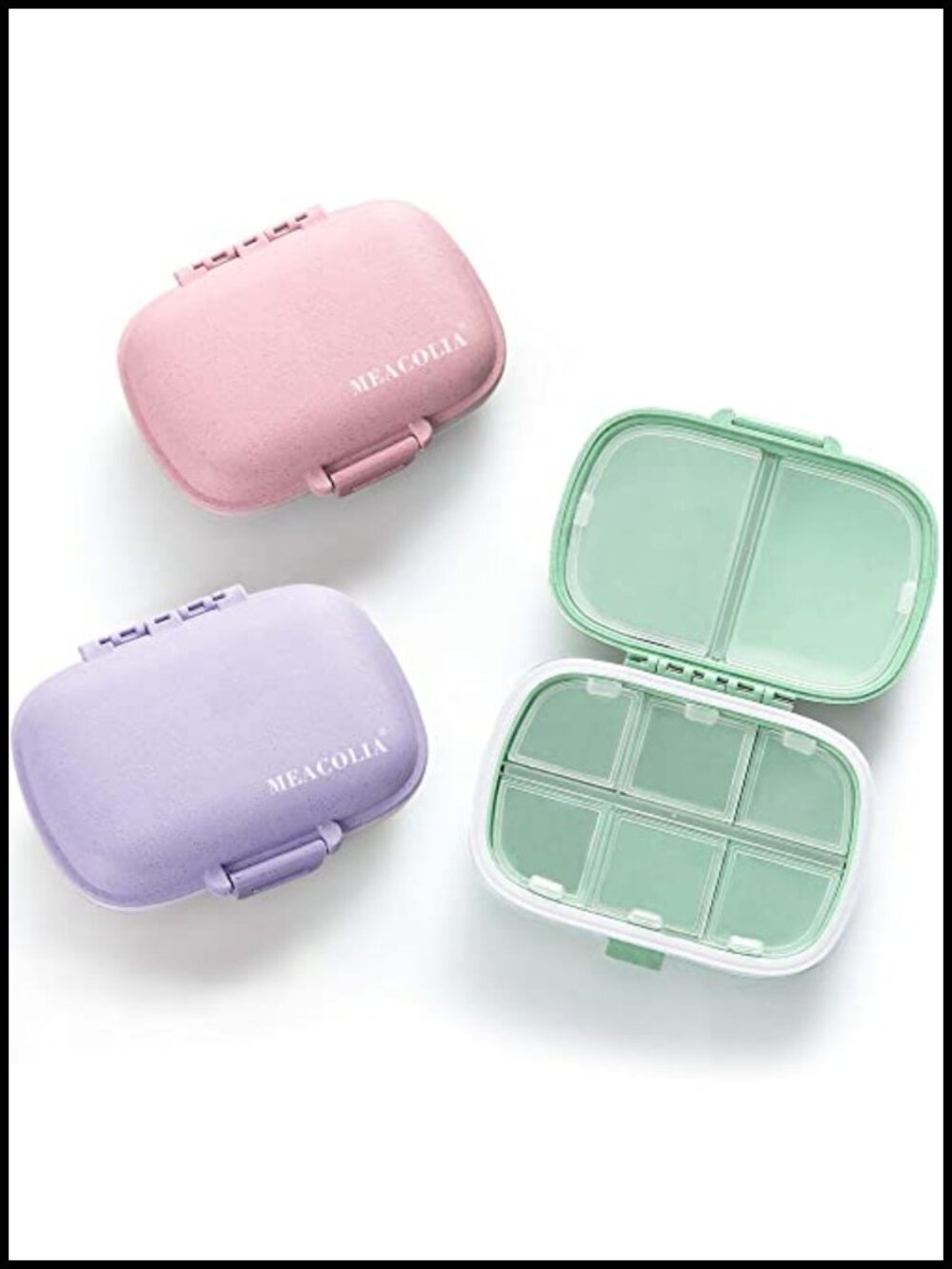 8 Compartment Travel Pill Organizer Case Moisture Proof